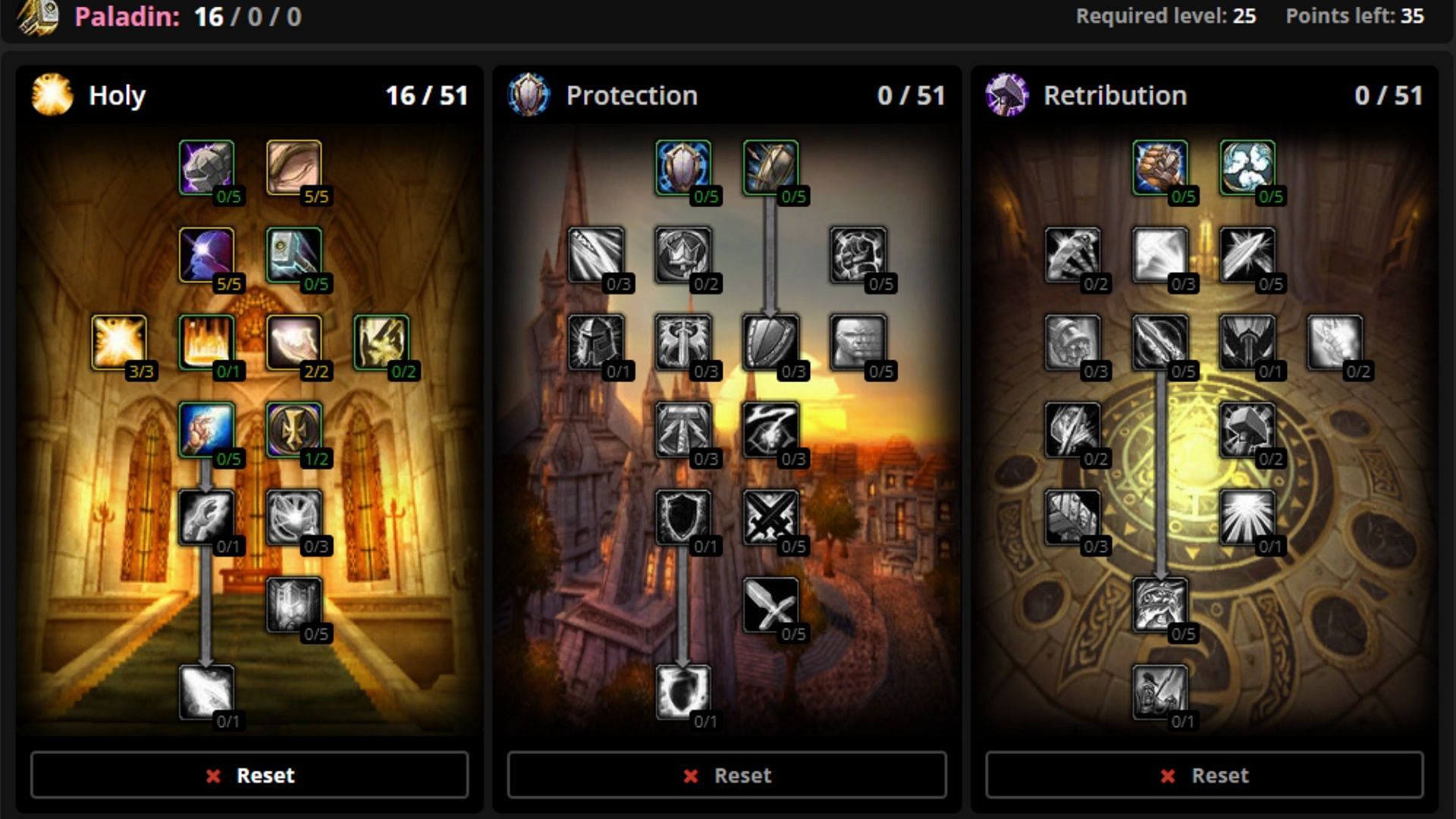 Holy Paladin build (Image via Wowhead.com)