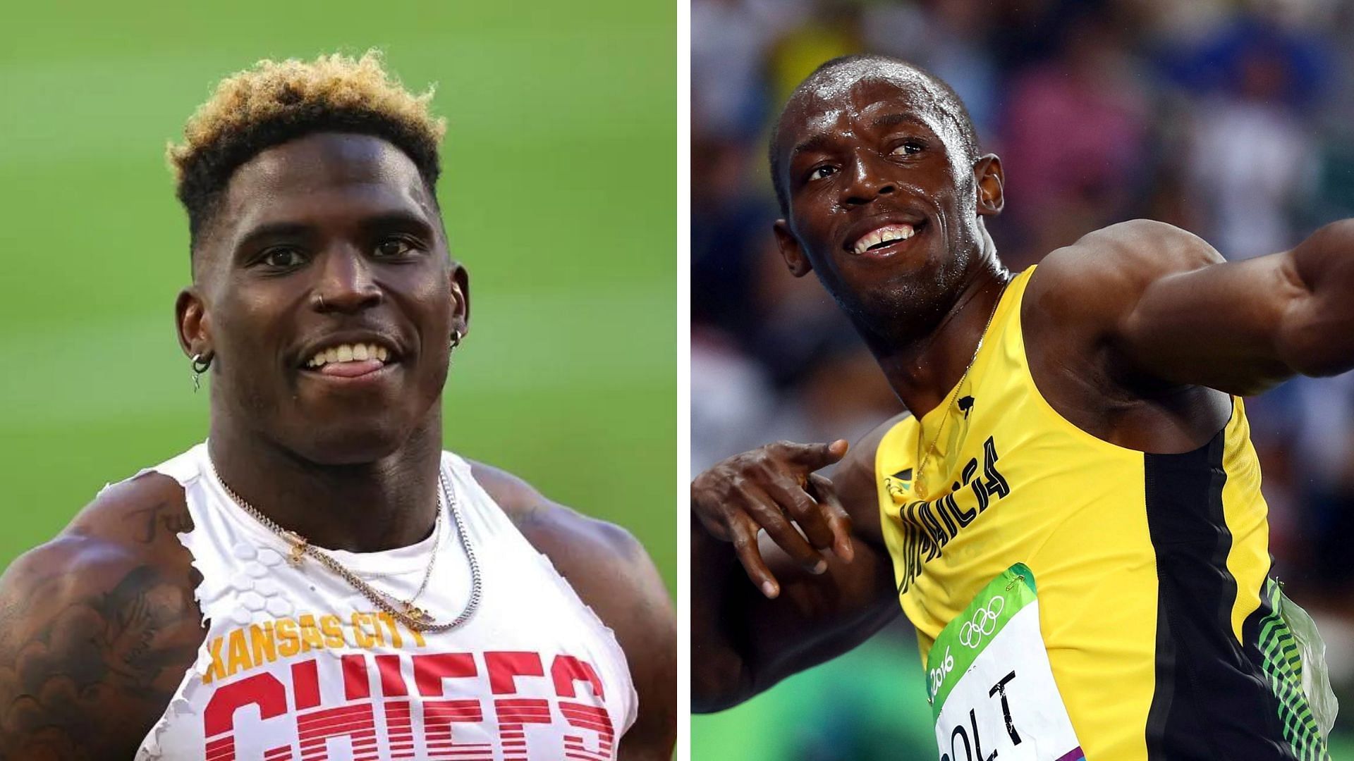 Usain Bolt and Tyreek Hill (Image via Sportskeeda)