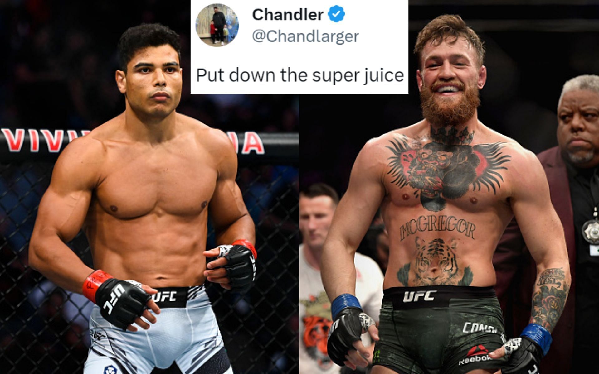 Paulo Costa (left); Conor McGregor (right)