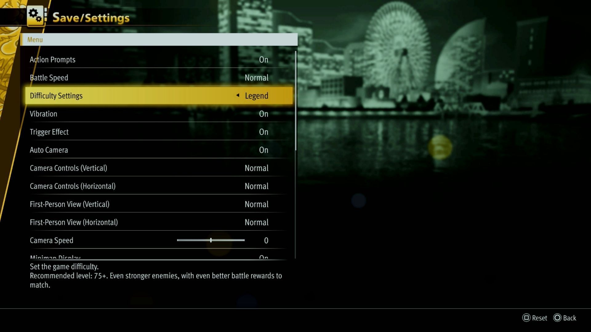 You can adjust the settings - once you beat the game (Image via SEGA)