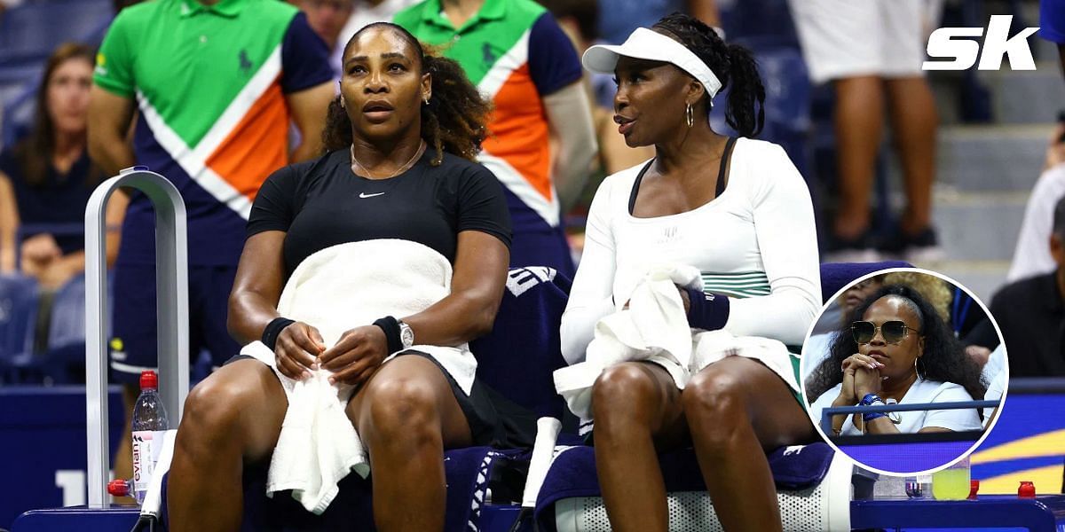 Venus Williams, Serena Williams and Isha Price (inset)