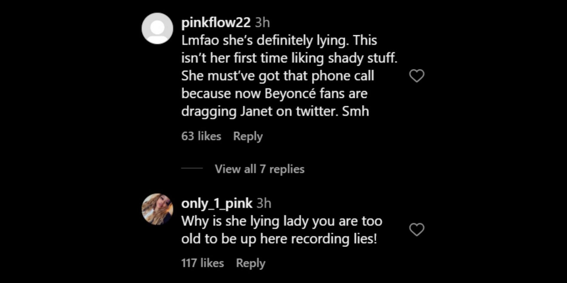 Internet reacts to Knowles liking a Janet Jackson diss post. (Image via Instagram/@theneighborhoodtalk)
