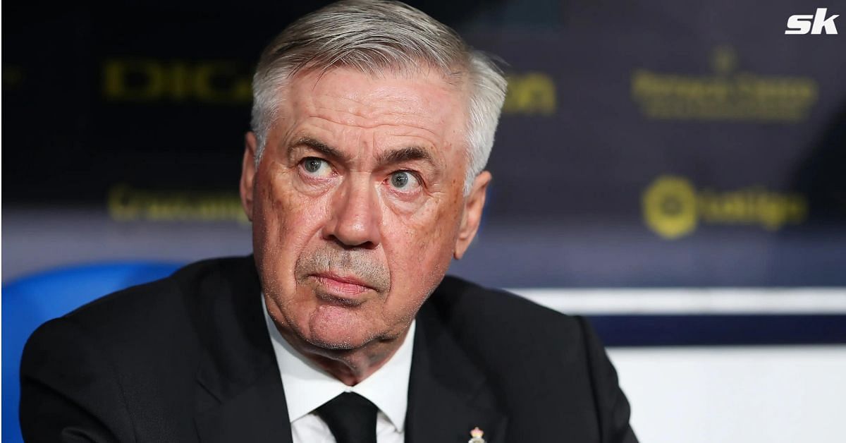 Real Madrid manager Carlo Ancelotti reacts to win against Almeria