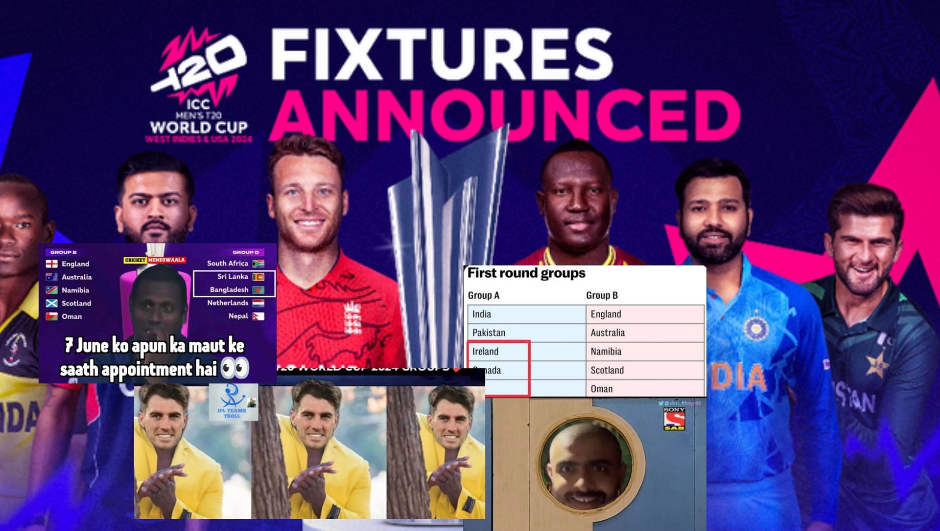 Fans react to the announcement of the schedule for 2024 T20 World Cup. 