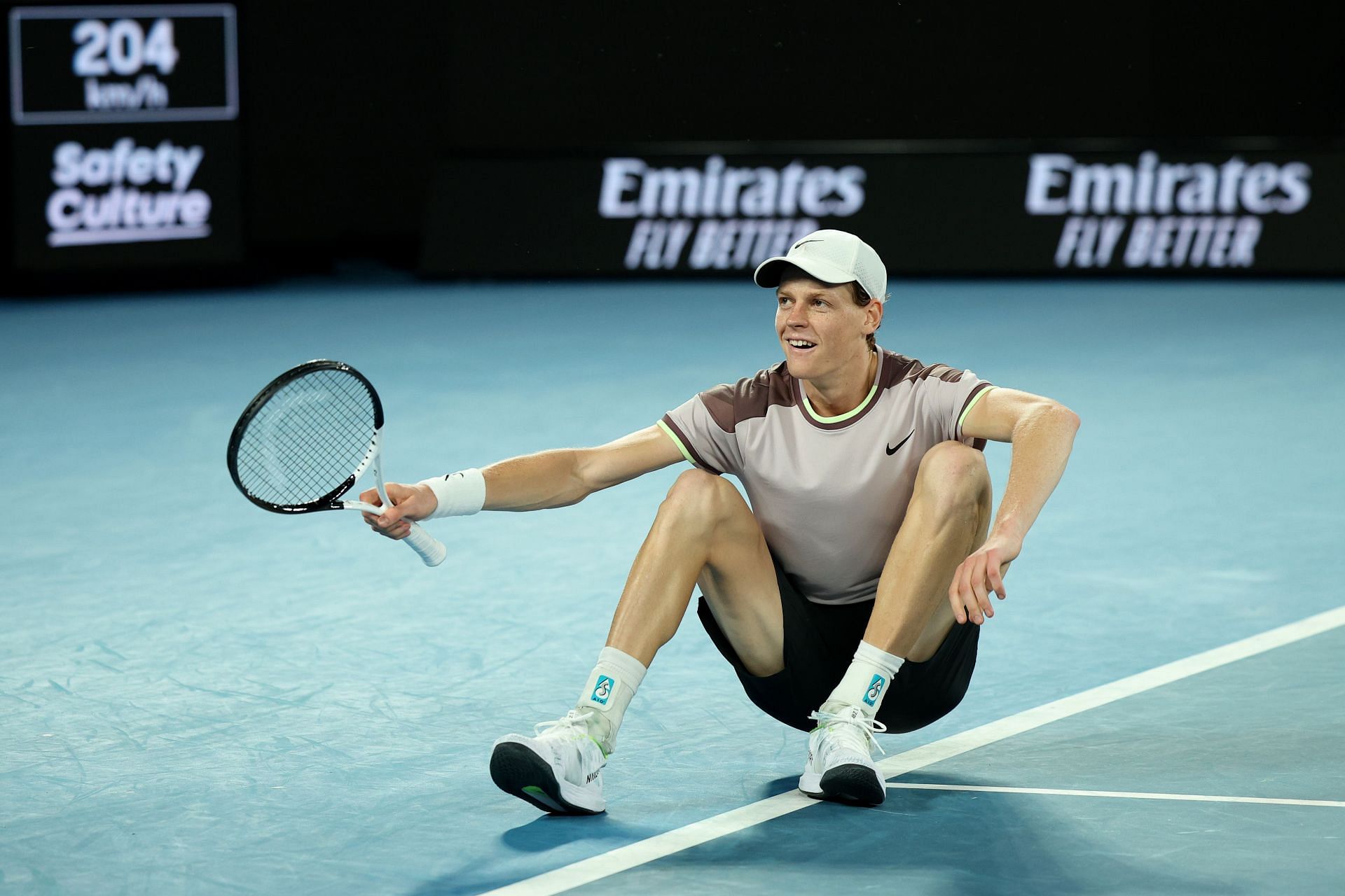 Jannik Sinner after winning the 2024 Australian Open