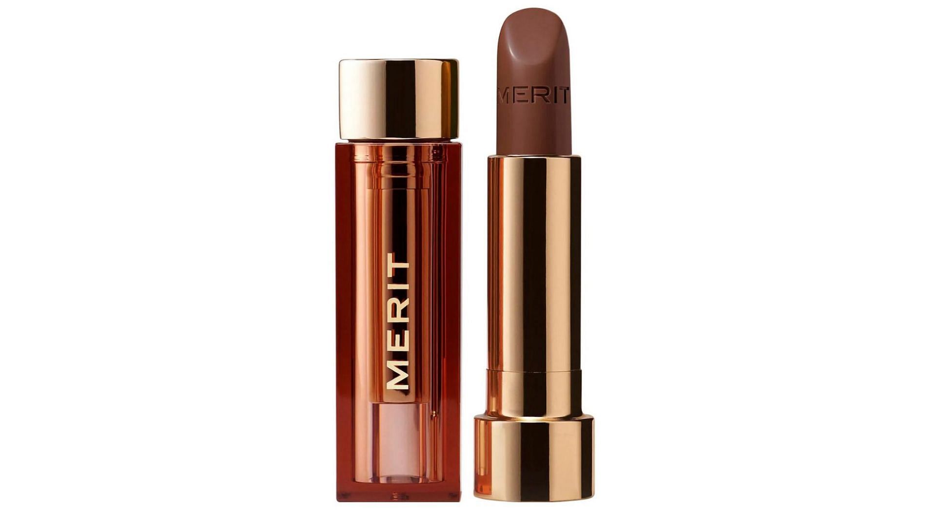 MERIT Signature Lip Lightweight Lipstick - Deep Brown (Image via Sephora)