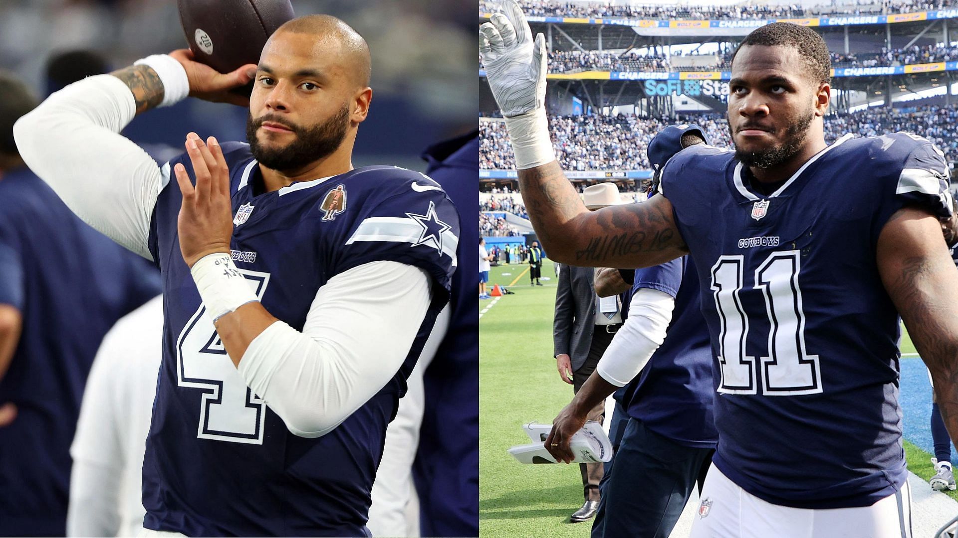 Dallas Cowboys quarterback Dak Prescott and outside linebacker Micah Parsons