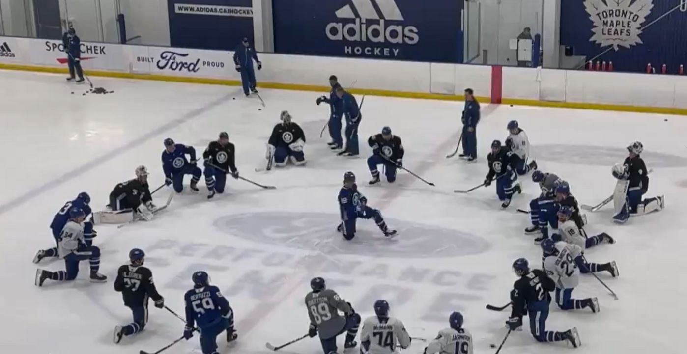 Maple Leafs gather to deliver stick tap salute to William Nylander for cementing future with franchise after penning $92,000,000 deal
