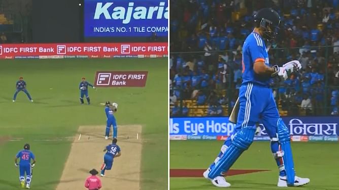 [Watch] Bengaluru crowd distraught as Virat Kohli departs for golden duck during India vs Afghanistan 3rd T20I