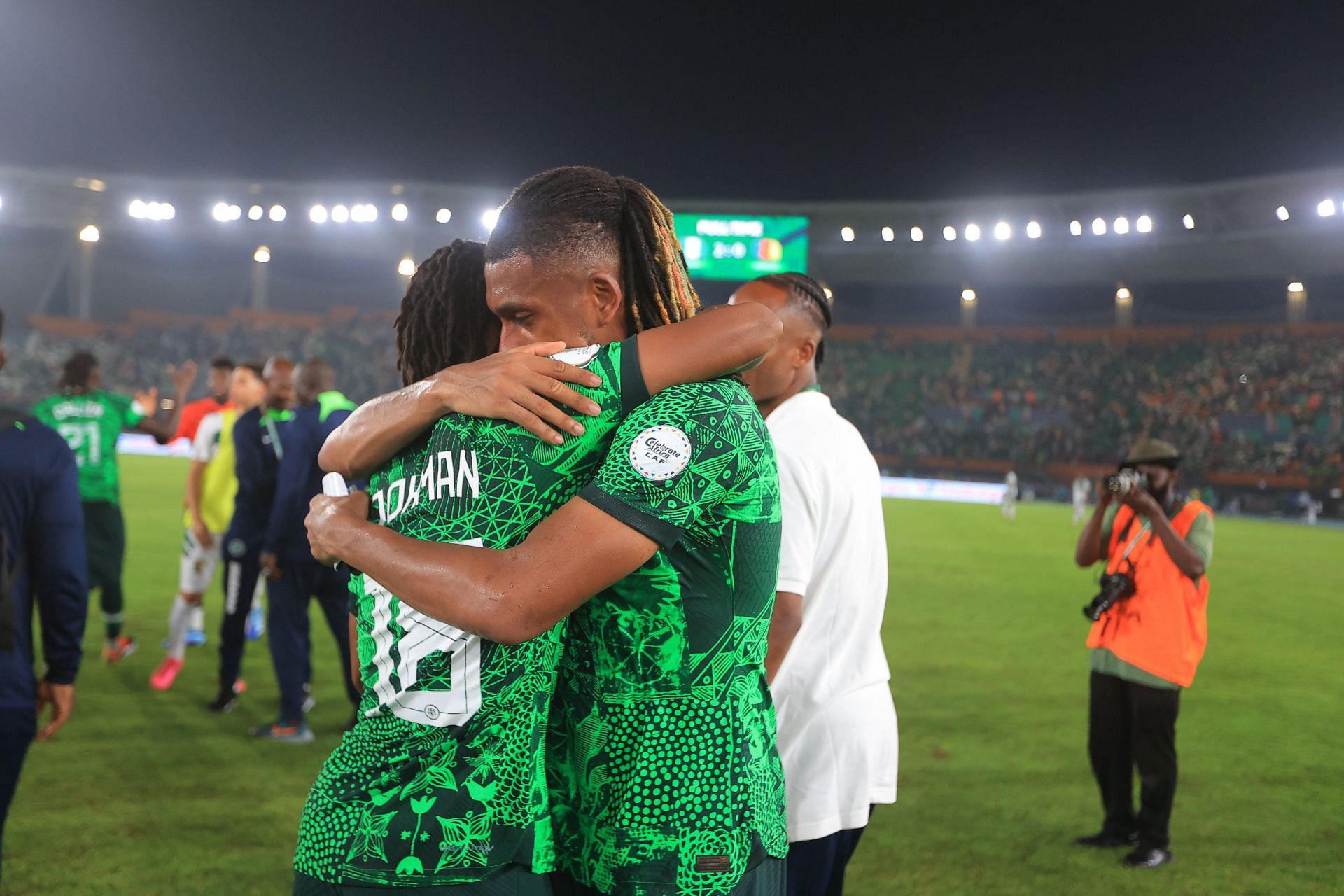 Super Eagles of Nigeria in action 