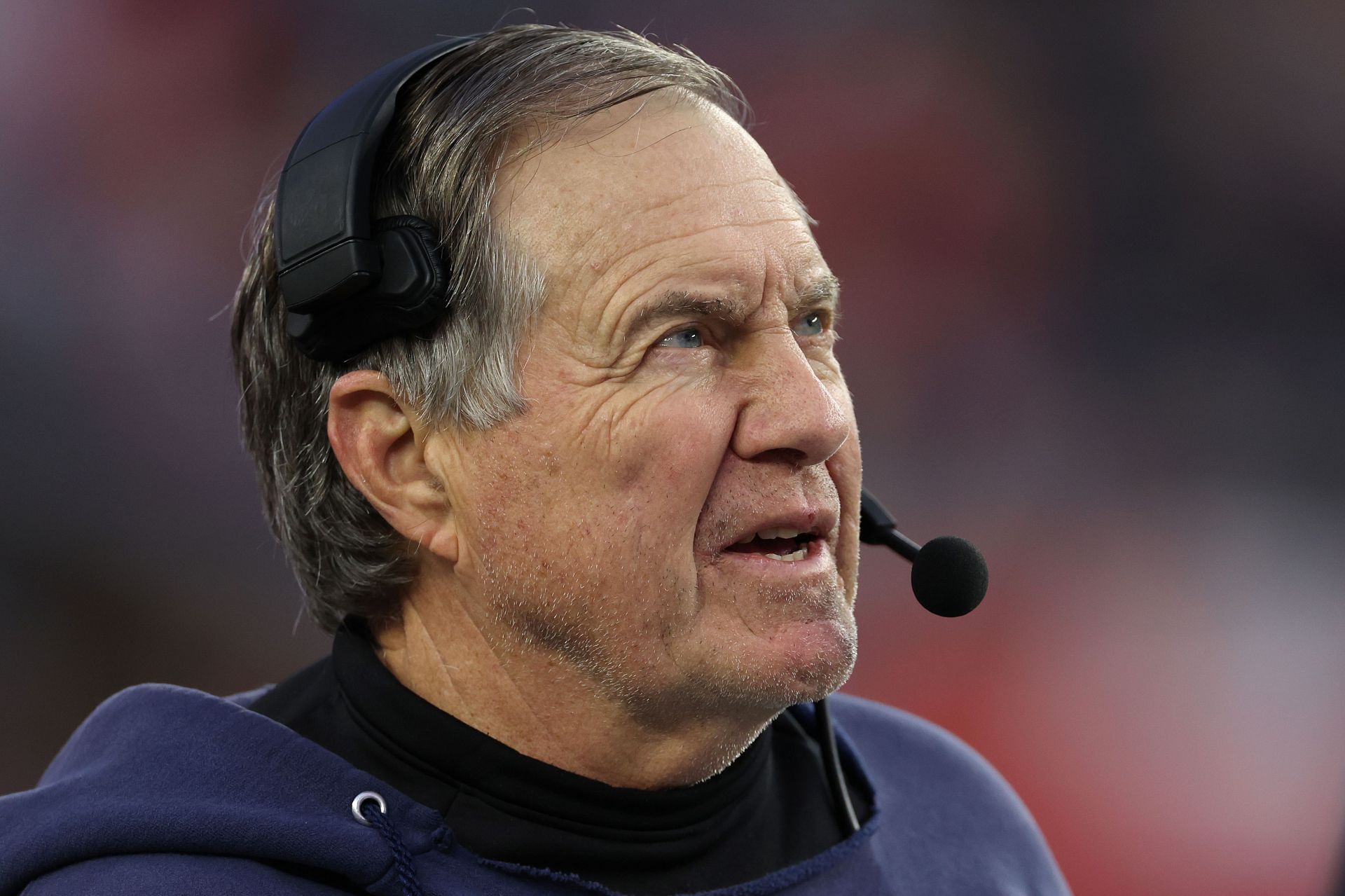 Bill Belichick at Kansas City Chiefs v New England Patriots