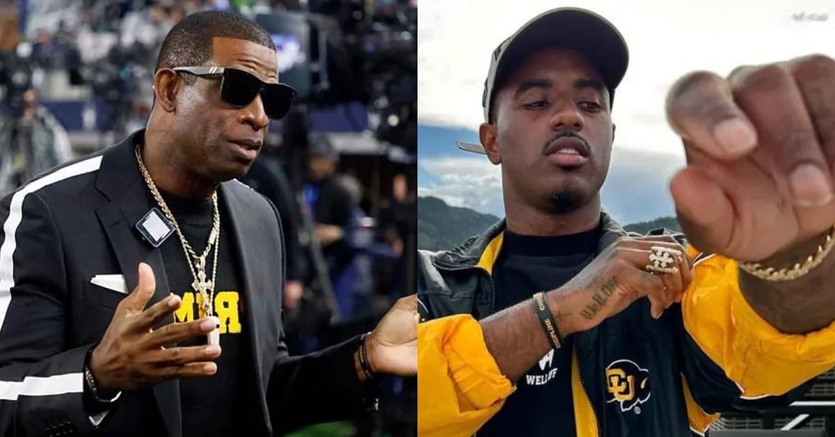 WATCH: $45,000,000 worth Coach Prime gets a diamond studded chain as a gift from son Sanders Jr.