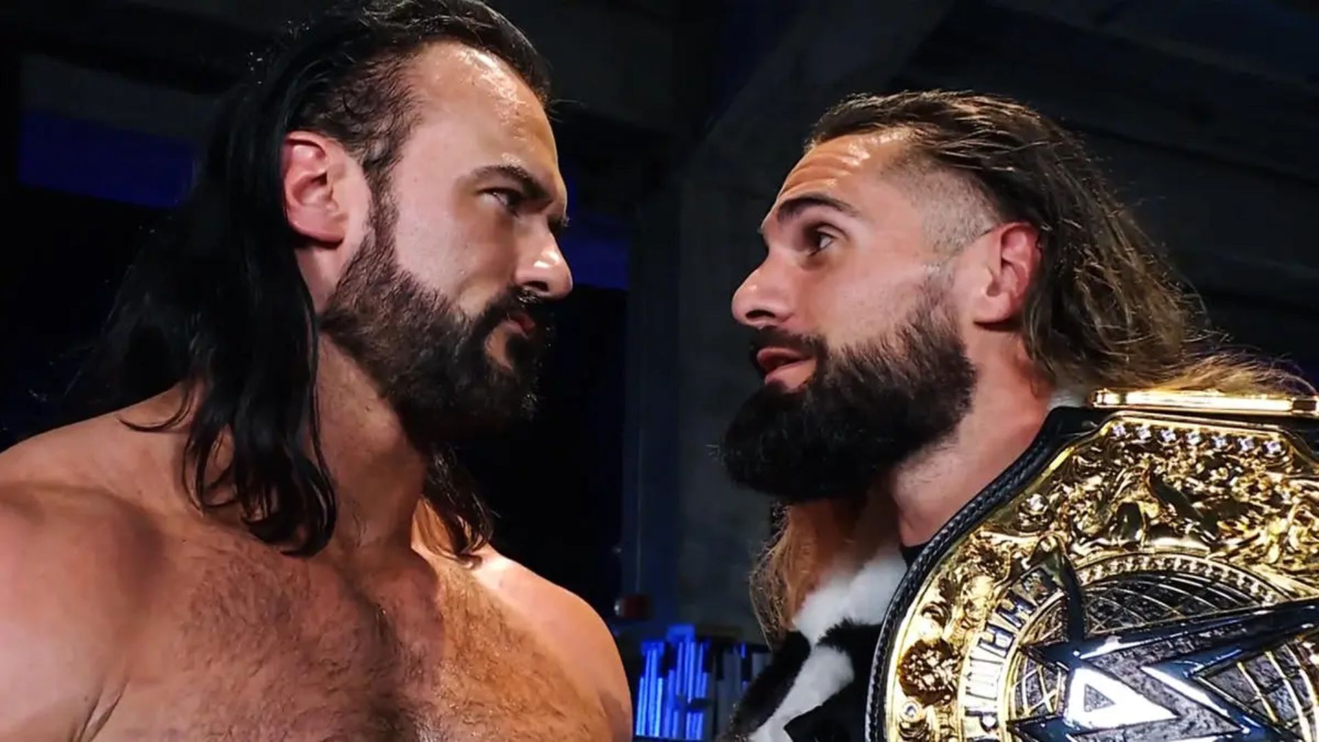 Drew McIntyre and Seth Rollins 