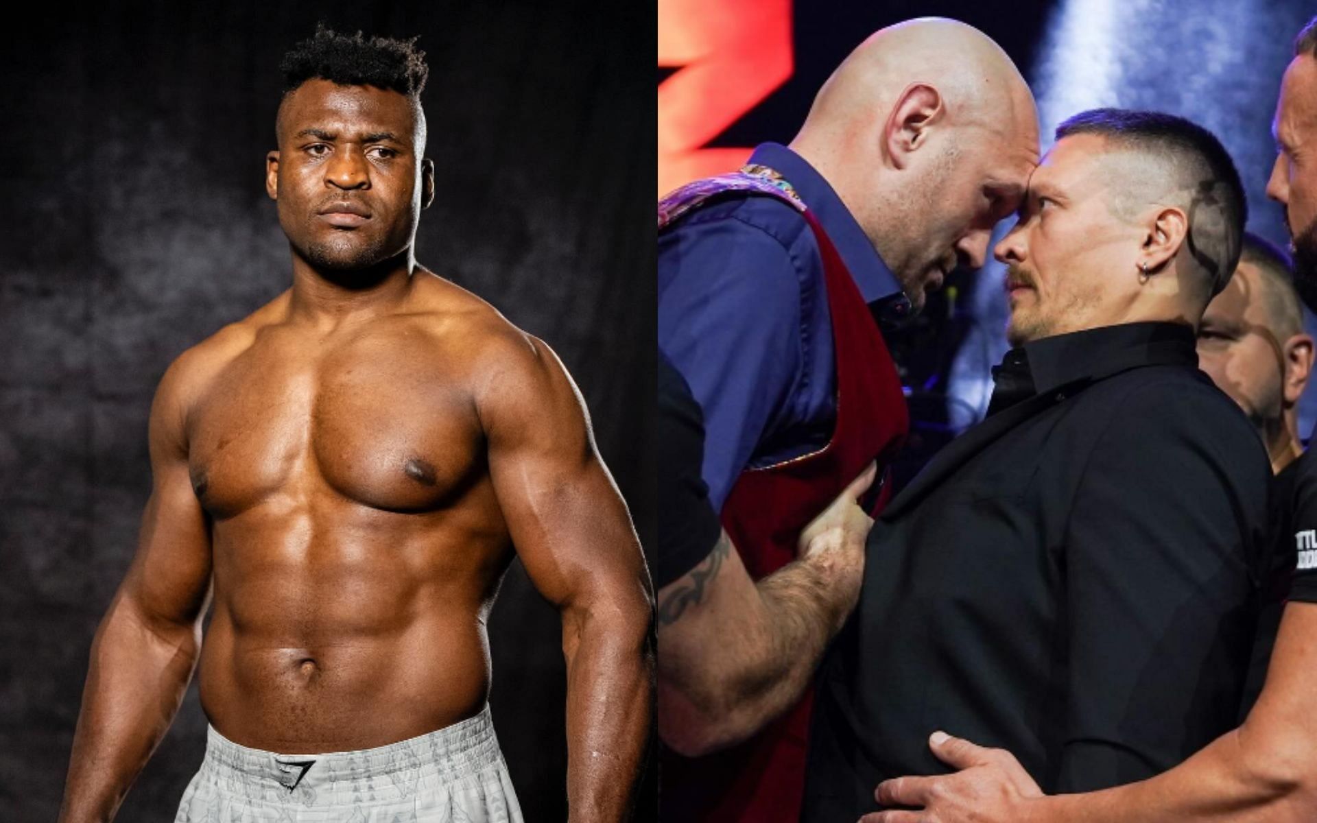 Francis Ngannou has weighed in on Tyson Fury vs. Oleksandr Usyk. [Images via @FrancisNgannou and @TysonFury on Instagram]