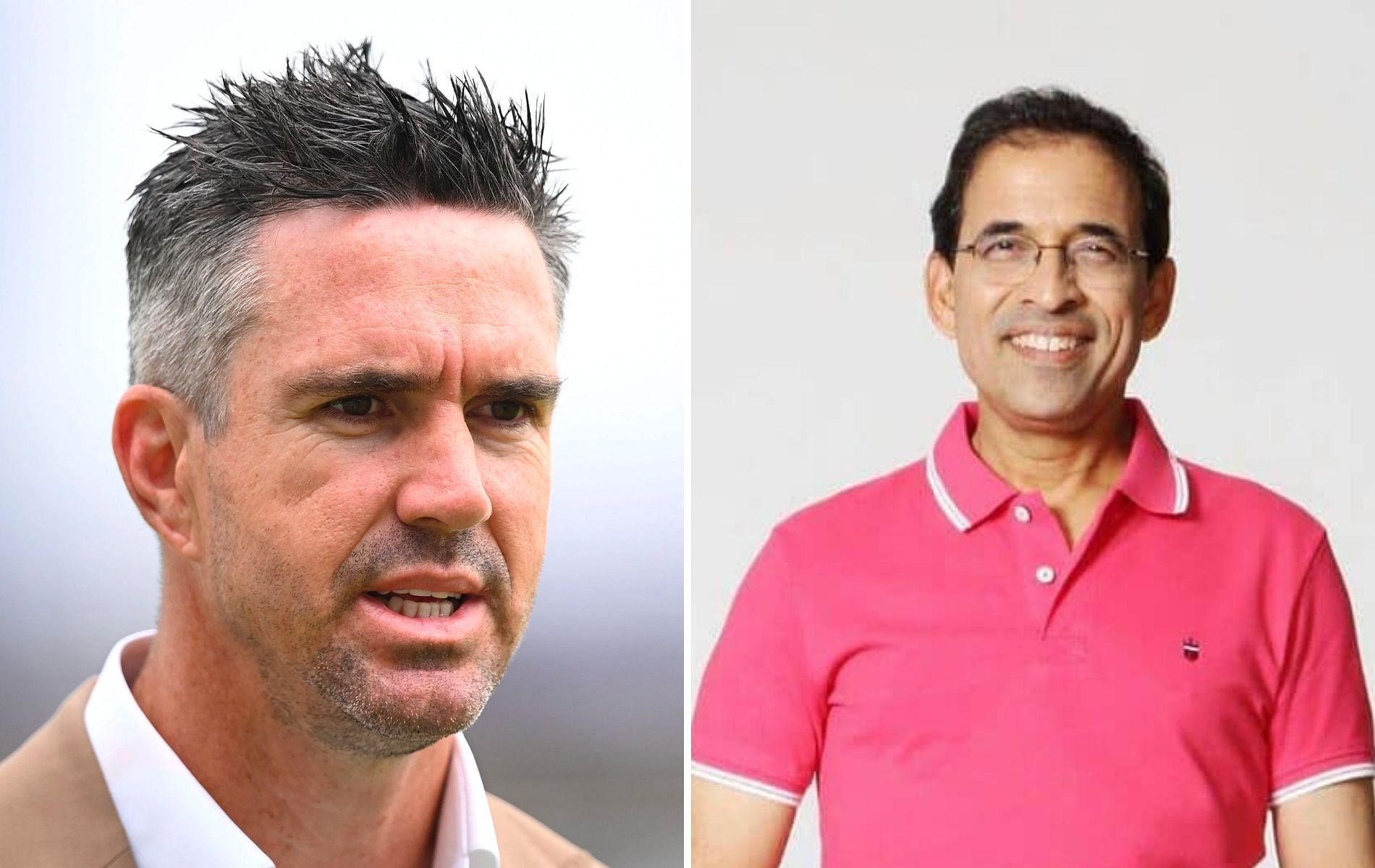Kevin Pietersen (L) and Harsha Bhogle (R). (Pics: Getty/Instagram)