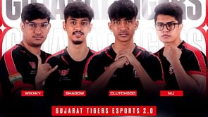 Gujarat Tigers announces its new BGMI squad consisting of Clutchgod, MJ, and more