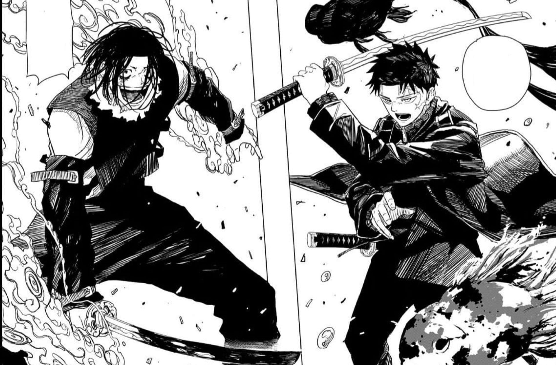 Sojo vs Chihiro in chapter 8 (Image via Takeru Hokazono/Shueisha)