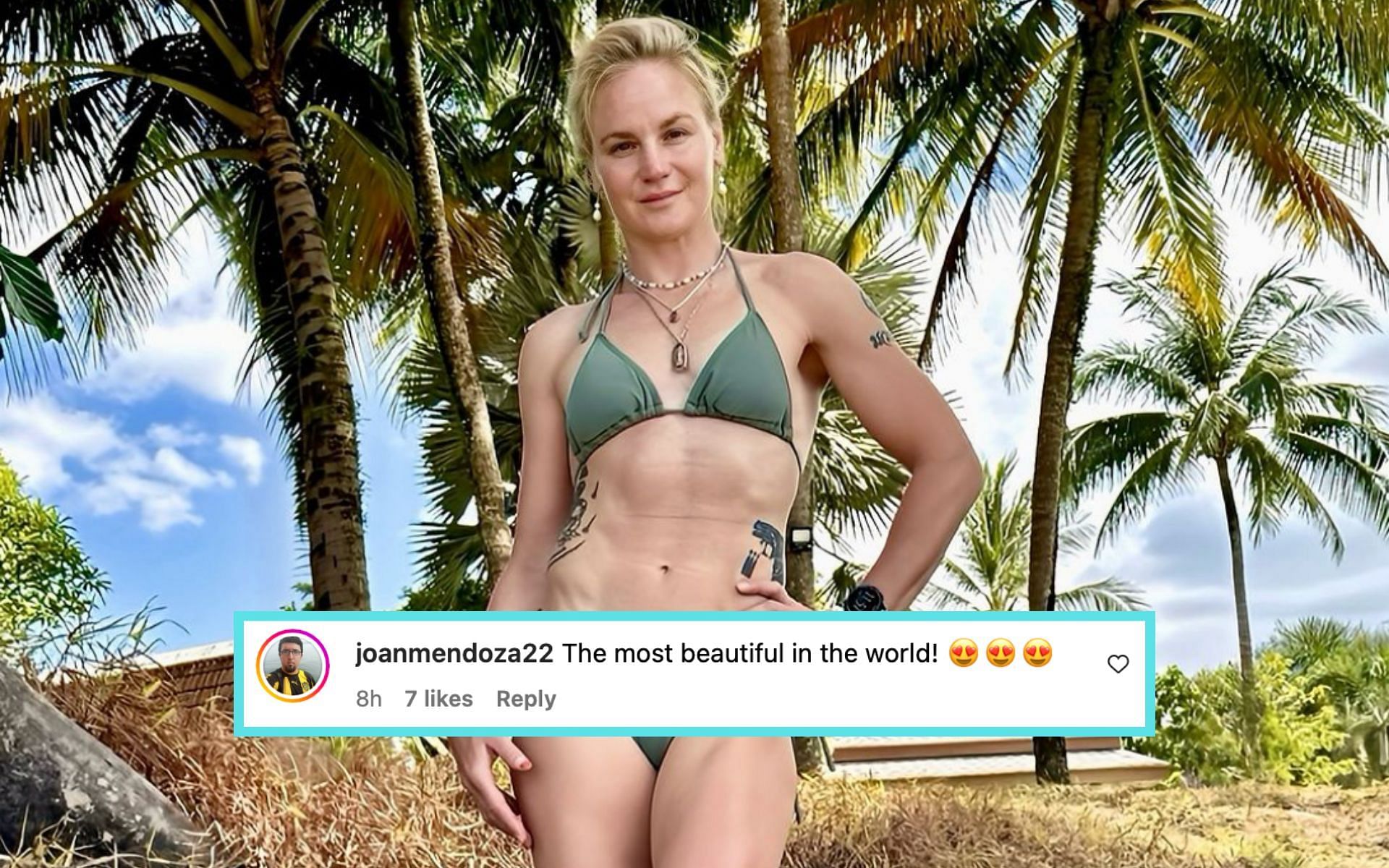 Valentina Shevchenko posting another photo from her vacation in Thailand [Photo Courtesy @bulletvalentina on Instagram]