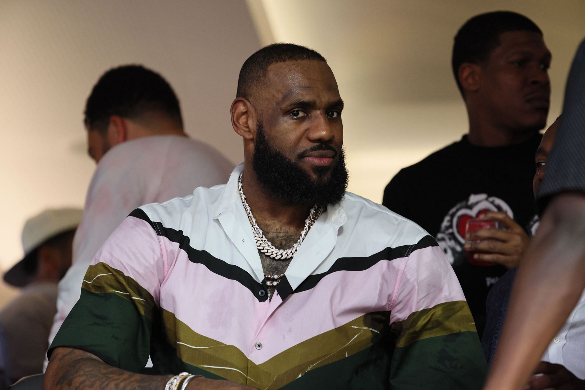 LeBron James is a huge fan of the NFL and was at Super Bowl LVI.