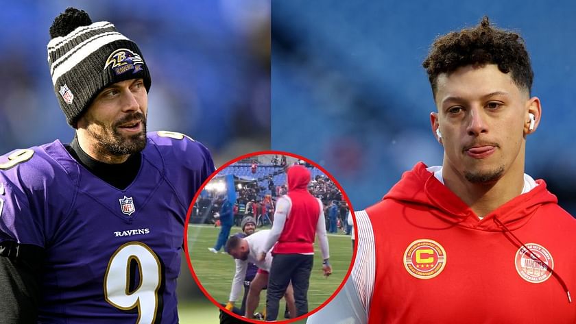 Mahomes, Kelce get into it with Justin Tucker before Chiefs-Ravens