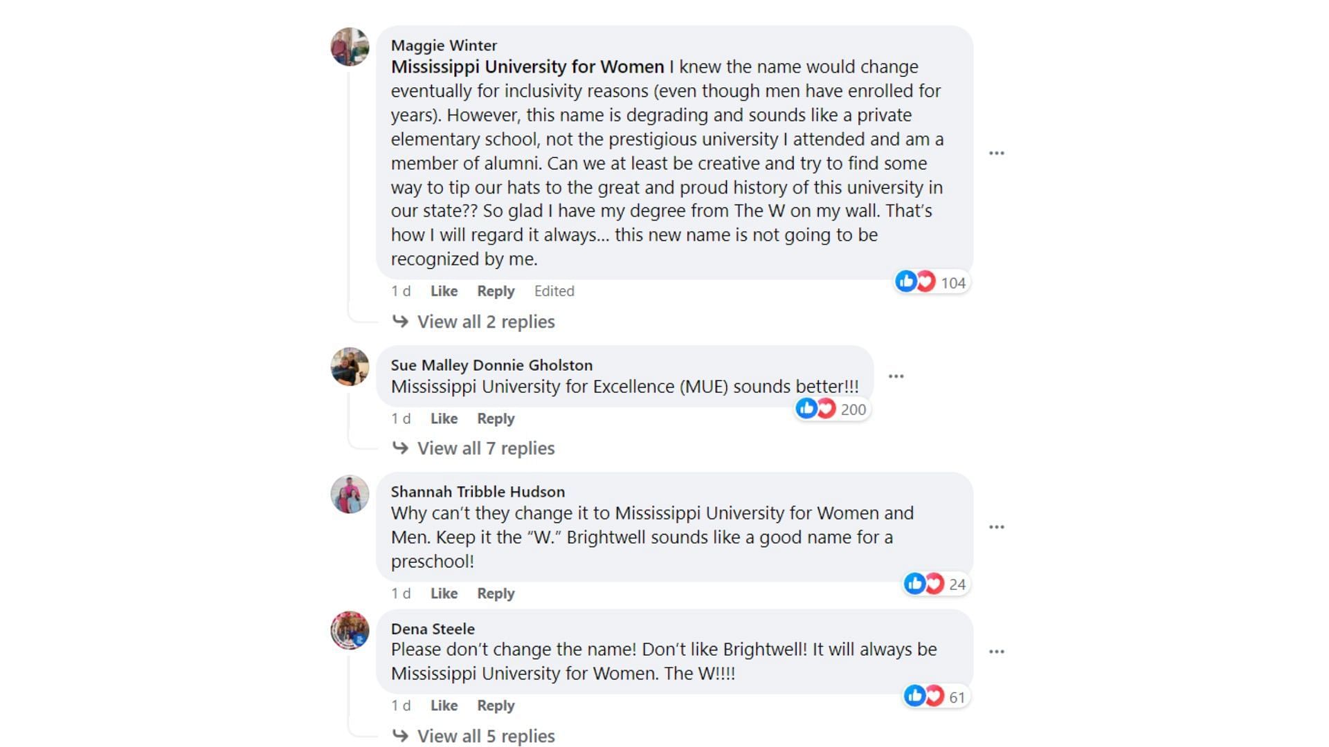 MUW or The W is rebranding into Mississippi Brightwell University and facing criticism for the same. (Image via Facebook/Mississippi University for Women)