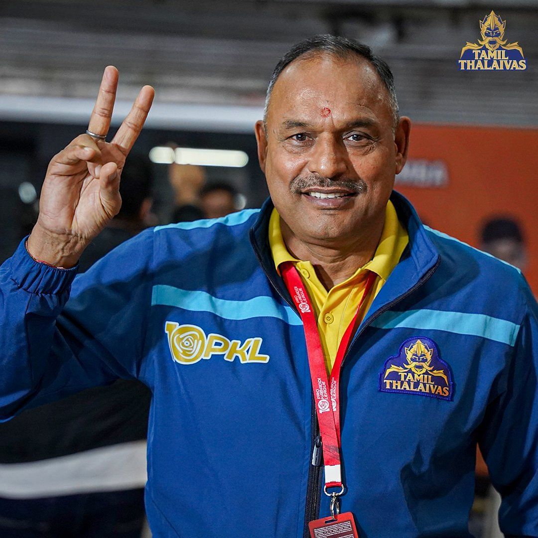 Tamil Thalaivas&#039; head coach and Dronacharya awardee Ashan Kumar.