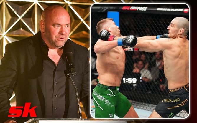 Dana White disagrees with Sean Strickland vs. Dricus du Plessis result - "Both of his eyes were swollen shut"