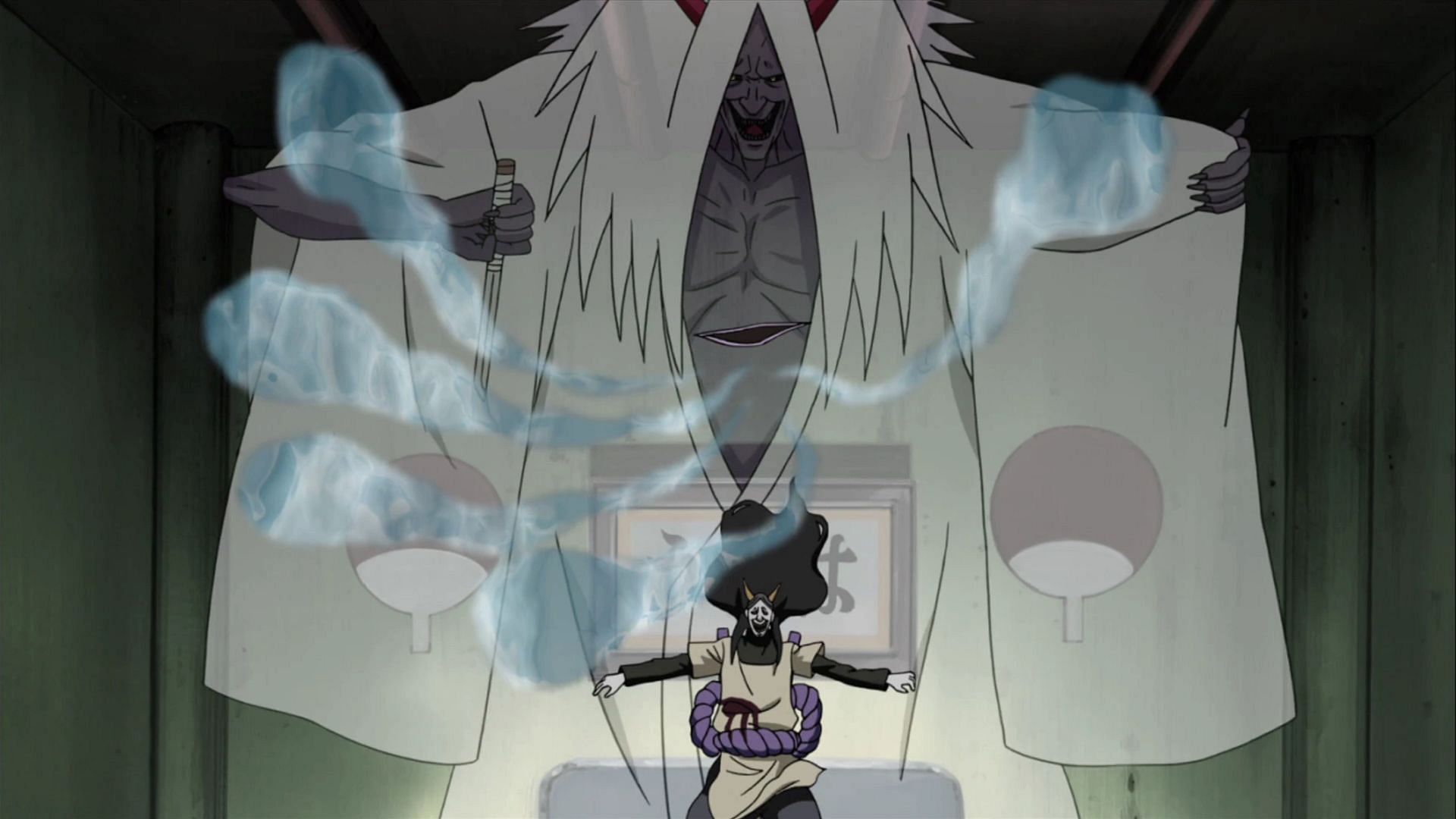 Orochimaru releasing the trapped souls as seen in Naruto Shippuden (Image via Studio Pierrot)