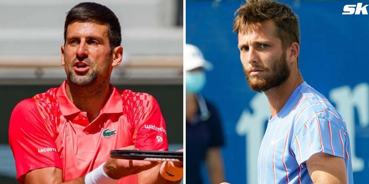 Novak Djokovic fan slamming ATP for &quot;ignoring&quot; Serb in page cover amuses Corentin Moutet