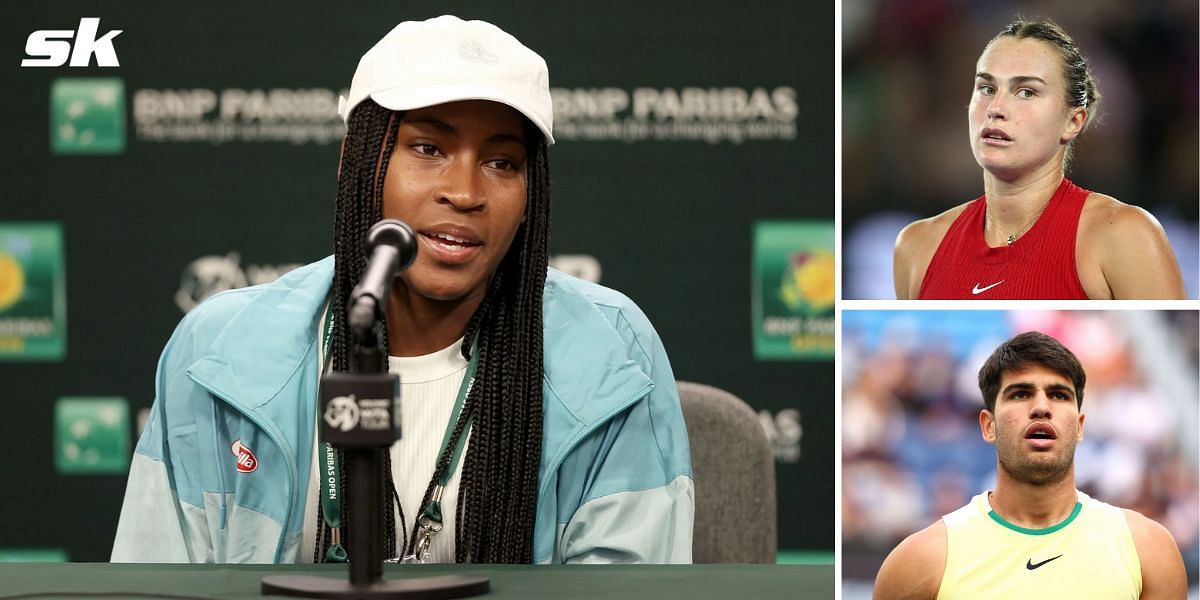 Coco Gauff, Aryna Sabalenka and Carlos Alcaraz