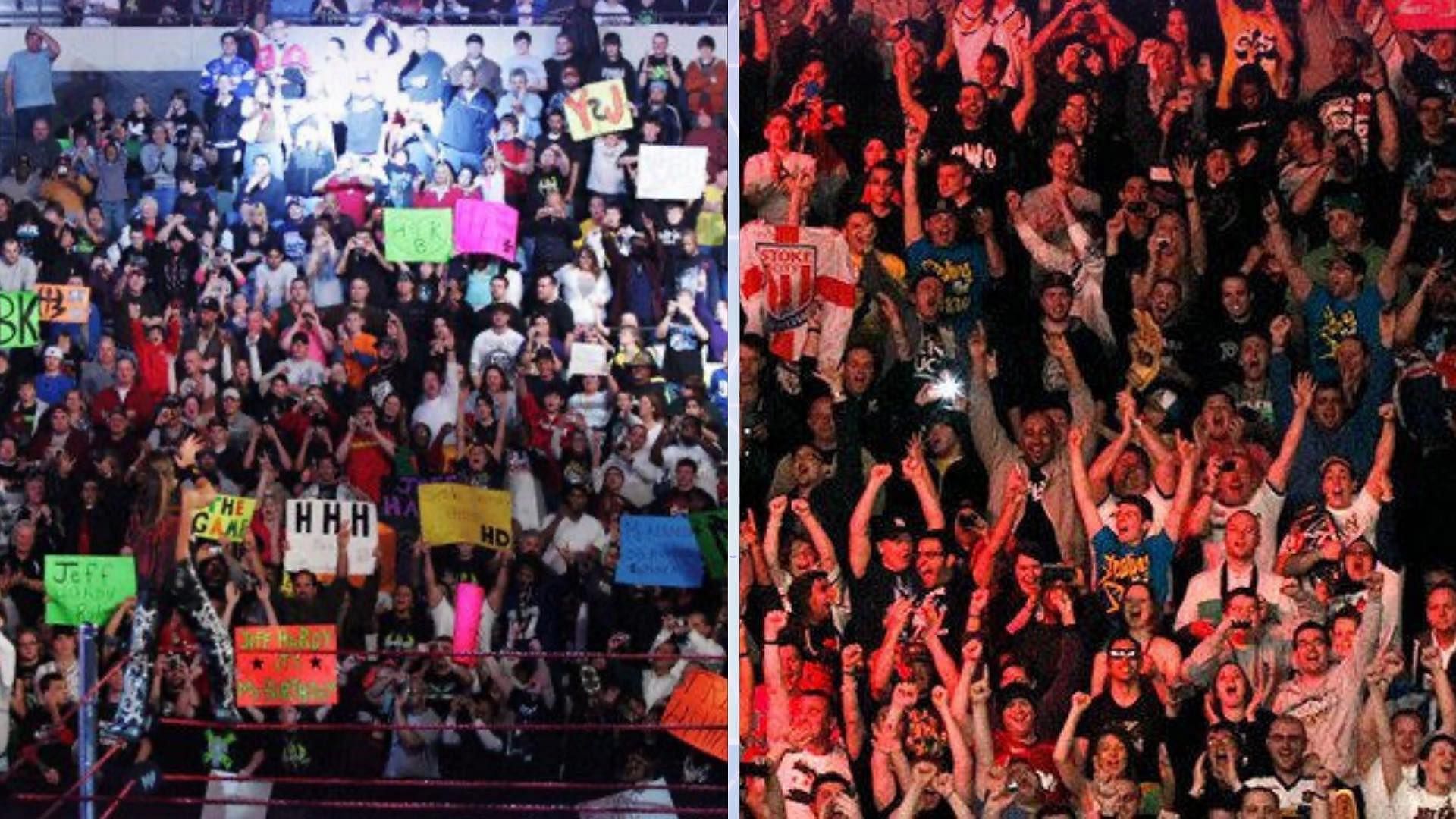 A shot of fans at a WWE event.