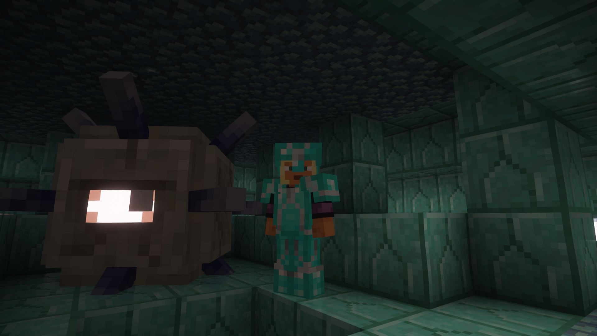 Tide Armor Trim can be obtained by killing Elder Guardian (Image via Mojang)