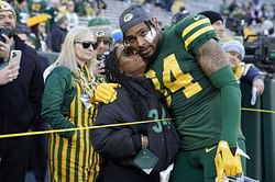 "Simone Biles needs to divorce Jonathan Owens for this nasty flop": Fans react to gymnast's husband falling down during Green Bay Packers' NFL clash
