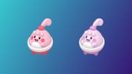 Regular and Shiny Happiny (Image via TPC)
