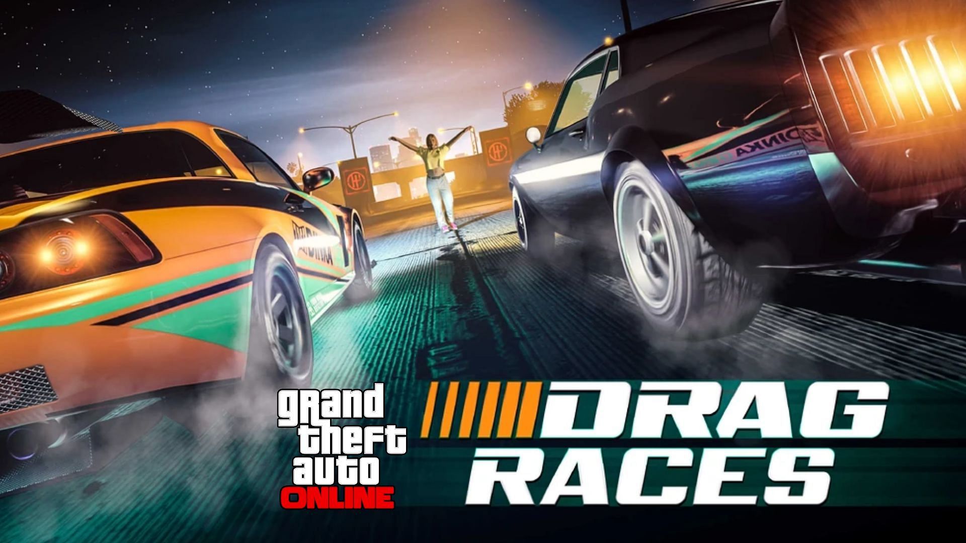 The official poster of GTA Online Drag Races (Image via Rockstar Games)