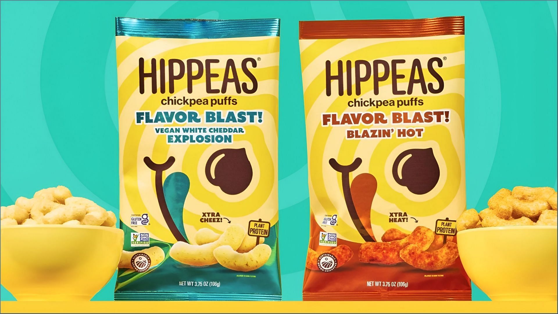 The new Flavor Blast! Chickpea Puffs are priced at over $4 each (Image via Hippeas)