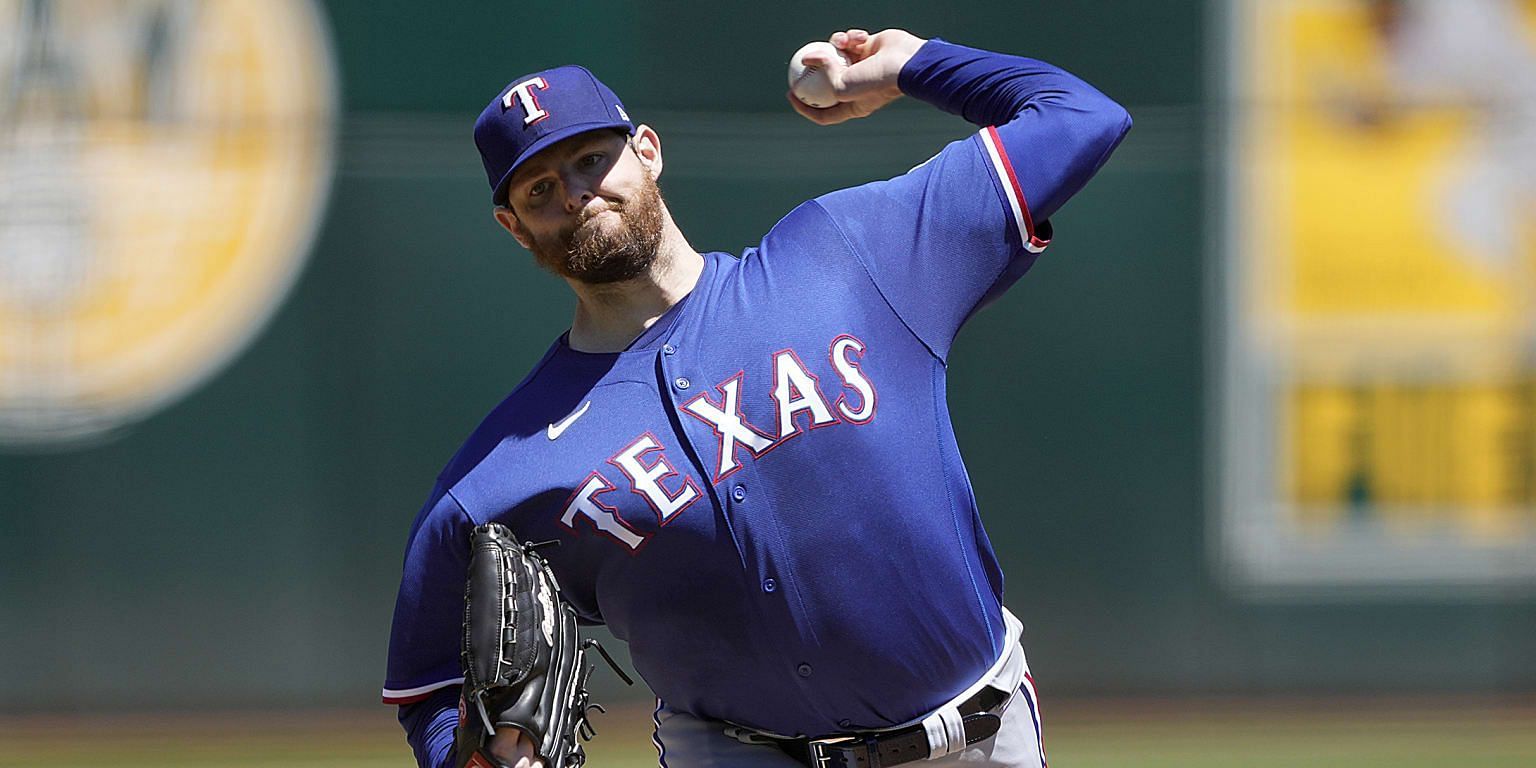 Jordan Montgomery pitching for the Texas Rangers