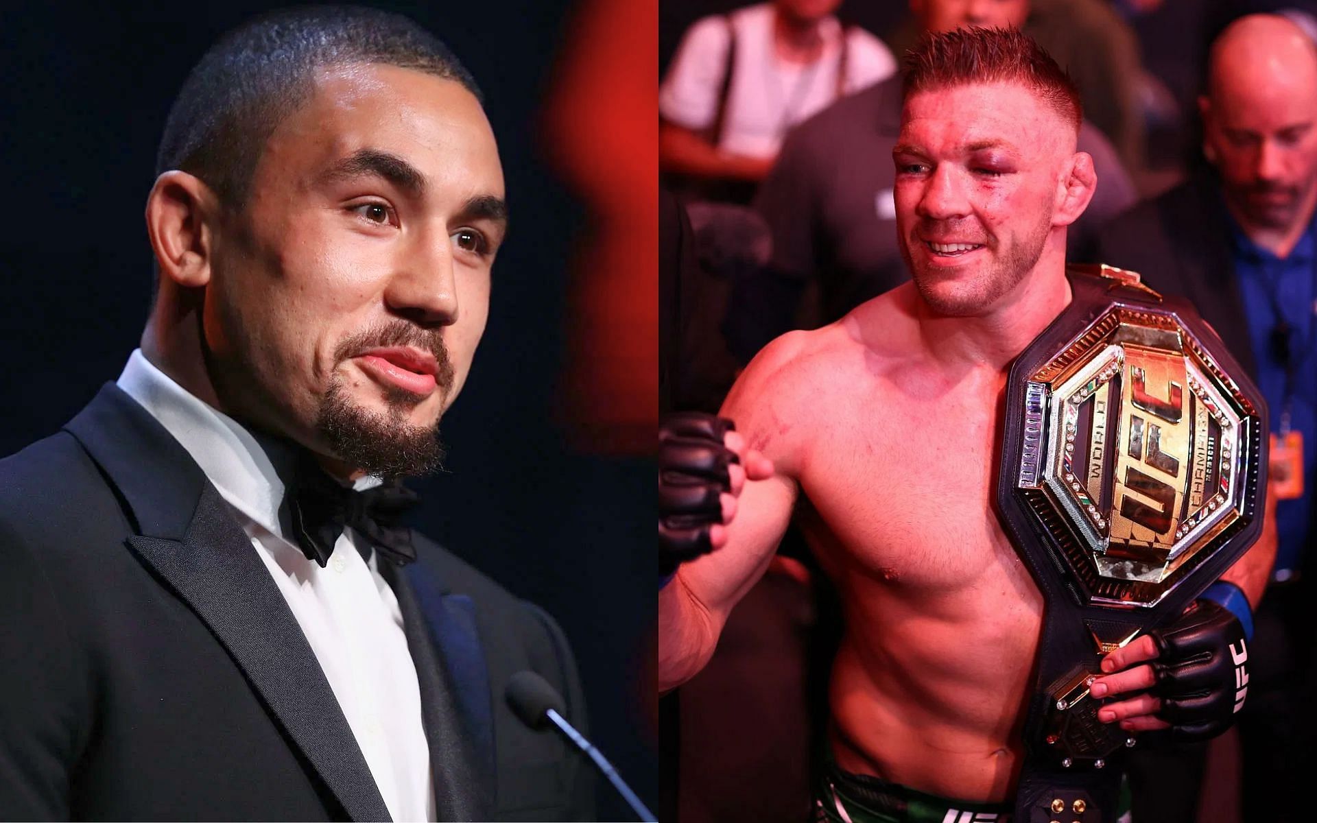 Robert Whittaker (left) believes he underestimated Dricus du Plessis (right) when they fought at UFC 290 [Images Courtesy: @GettyImages]