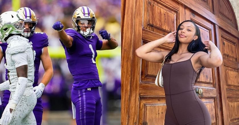 Watch Michael Penix Jrs Gf Olivia Carter Shares Special Love Filled Video With Washington Qb 7720