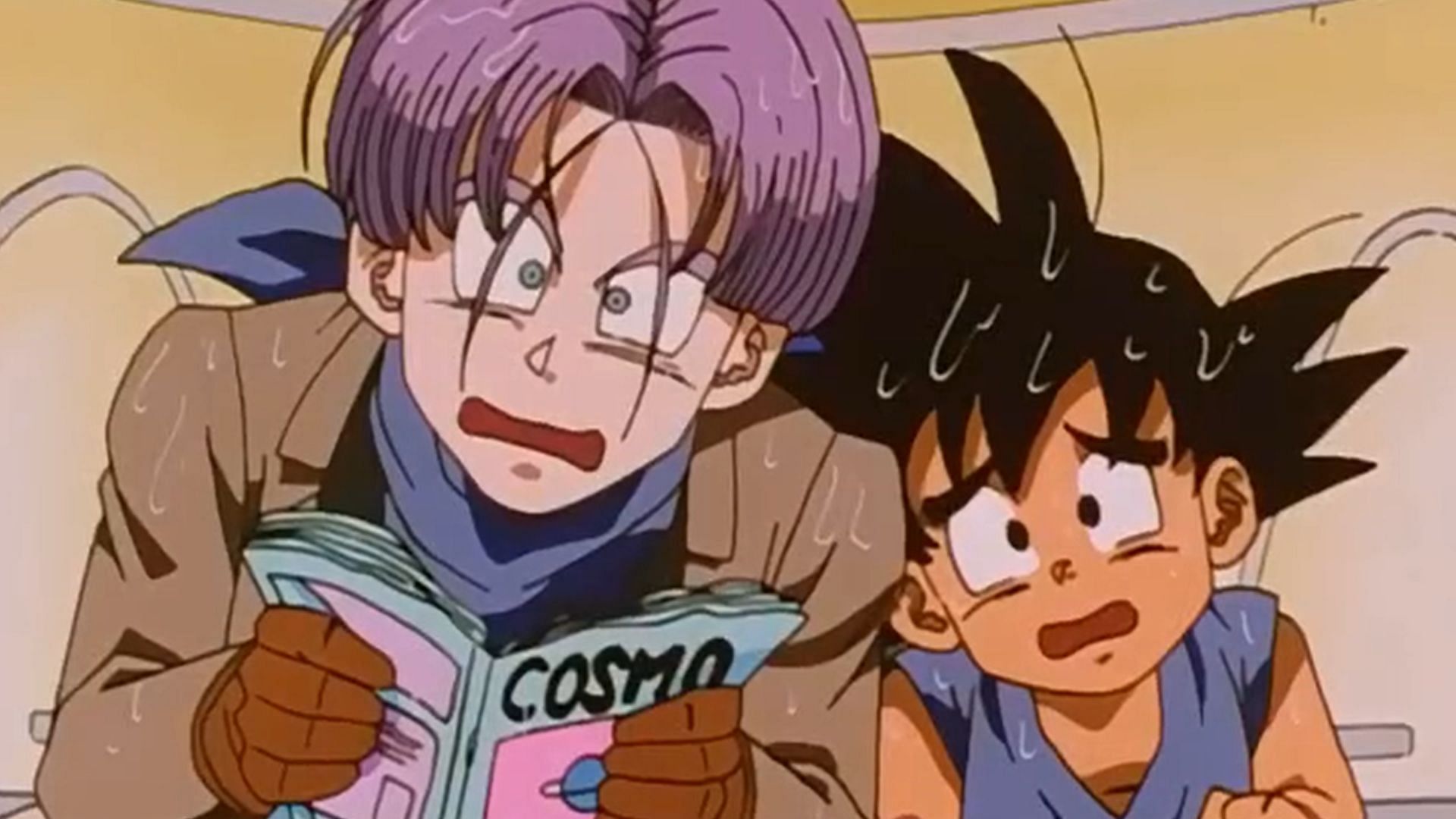 Trunks and Goku as seen in the anime (Image via Toein Animation)