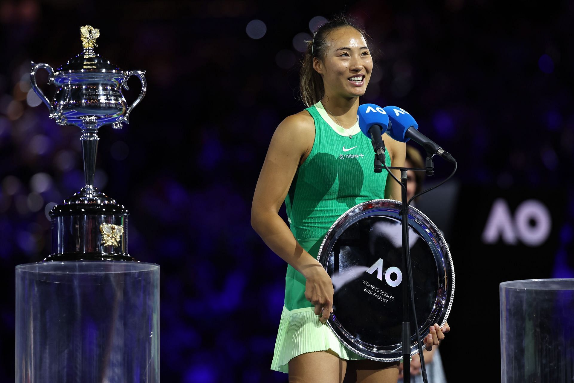 Zheng Qinwen at the 2024 Australian Open.