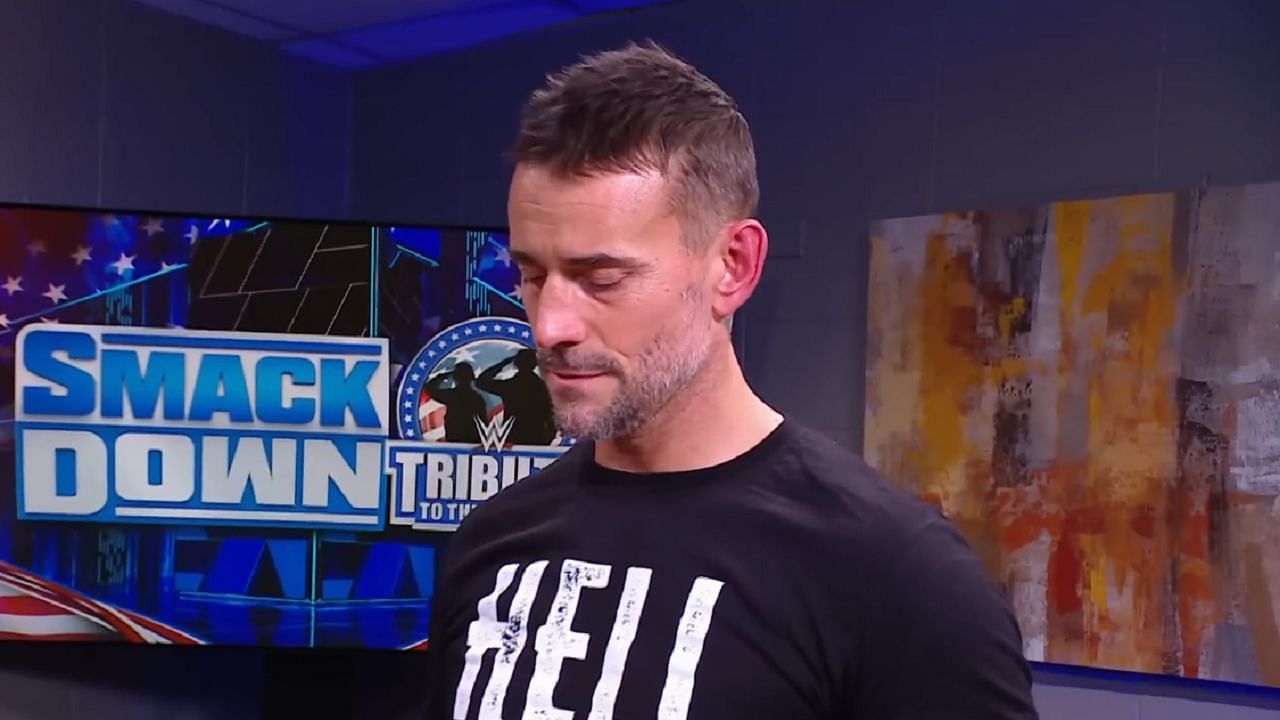 CM Punk backstage on WWE SmackDown