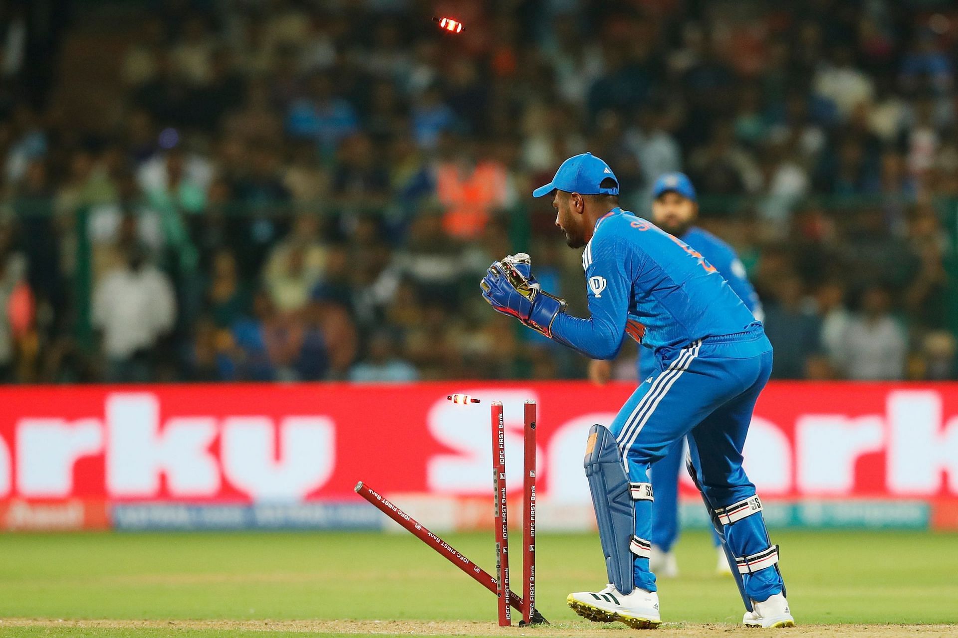 Sanju Samson bagged a first-ball duck after coming in at No. 5