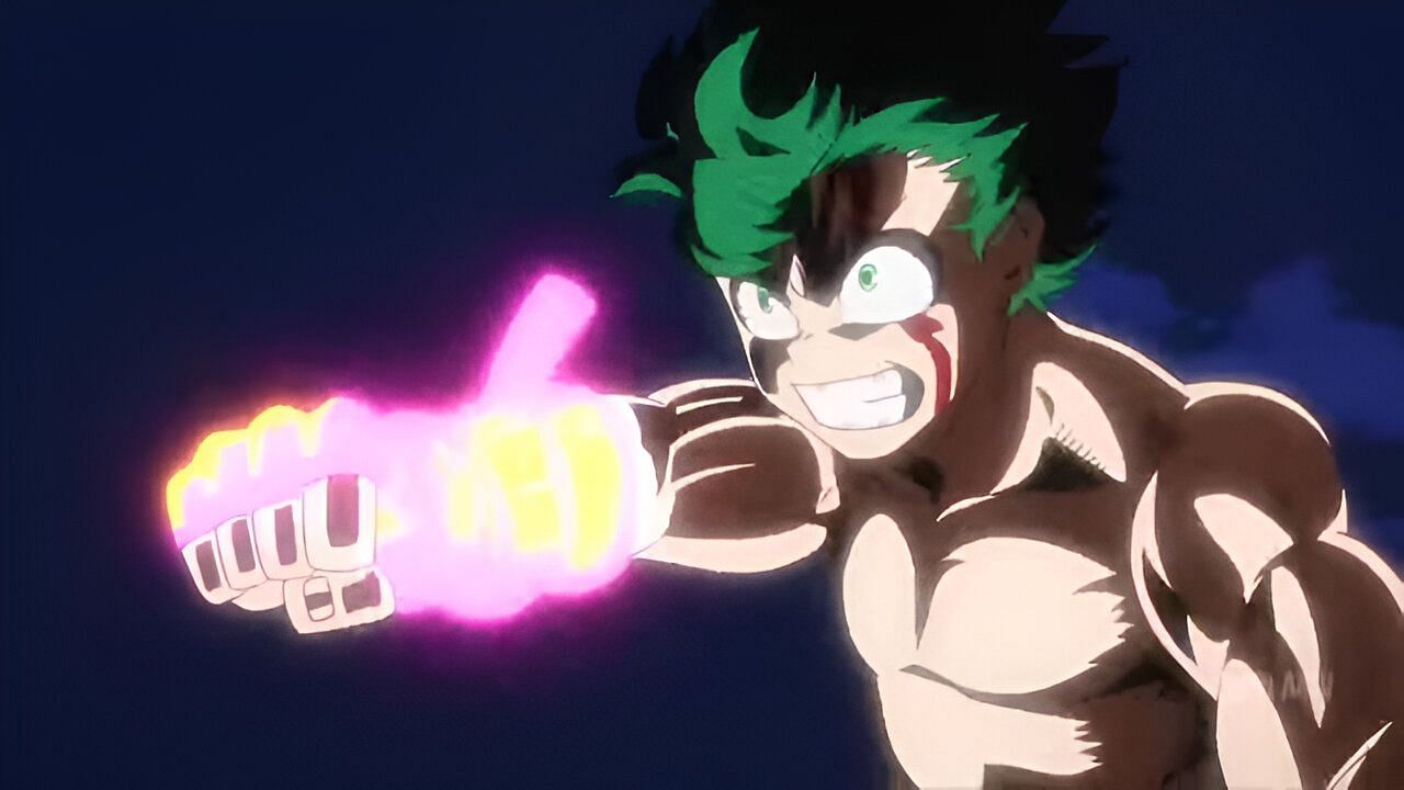 Deku using his Full Gauntlet (Image via Bones)