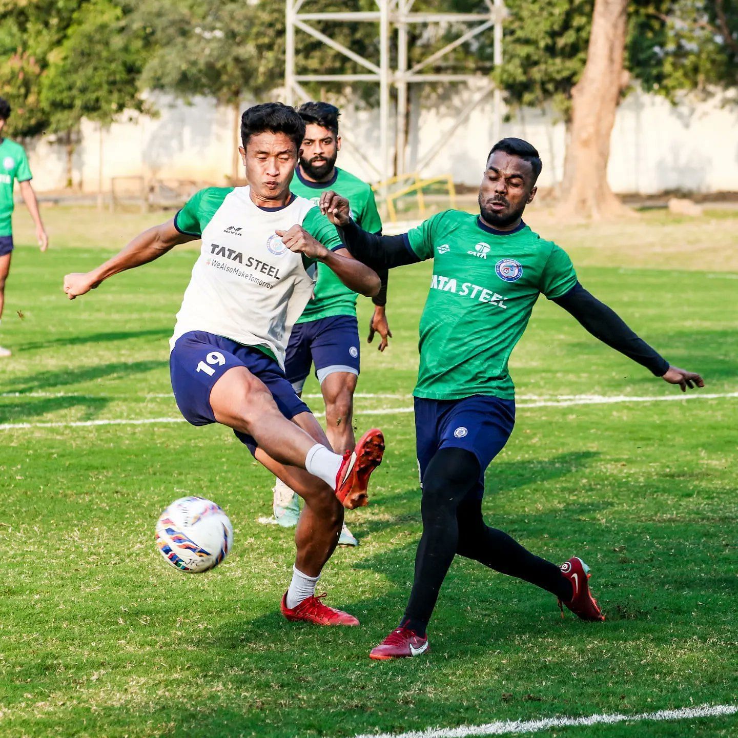 Haokip (left) in training for Jamshedpur.