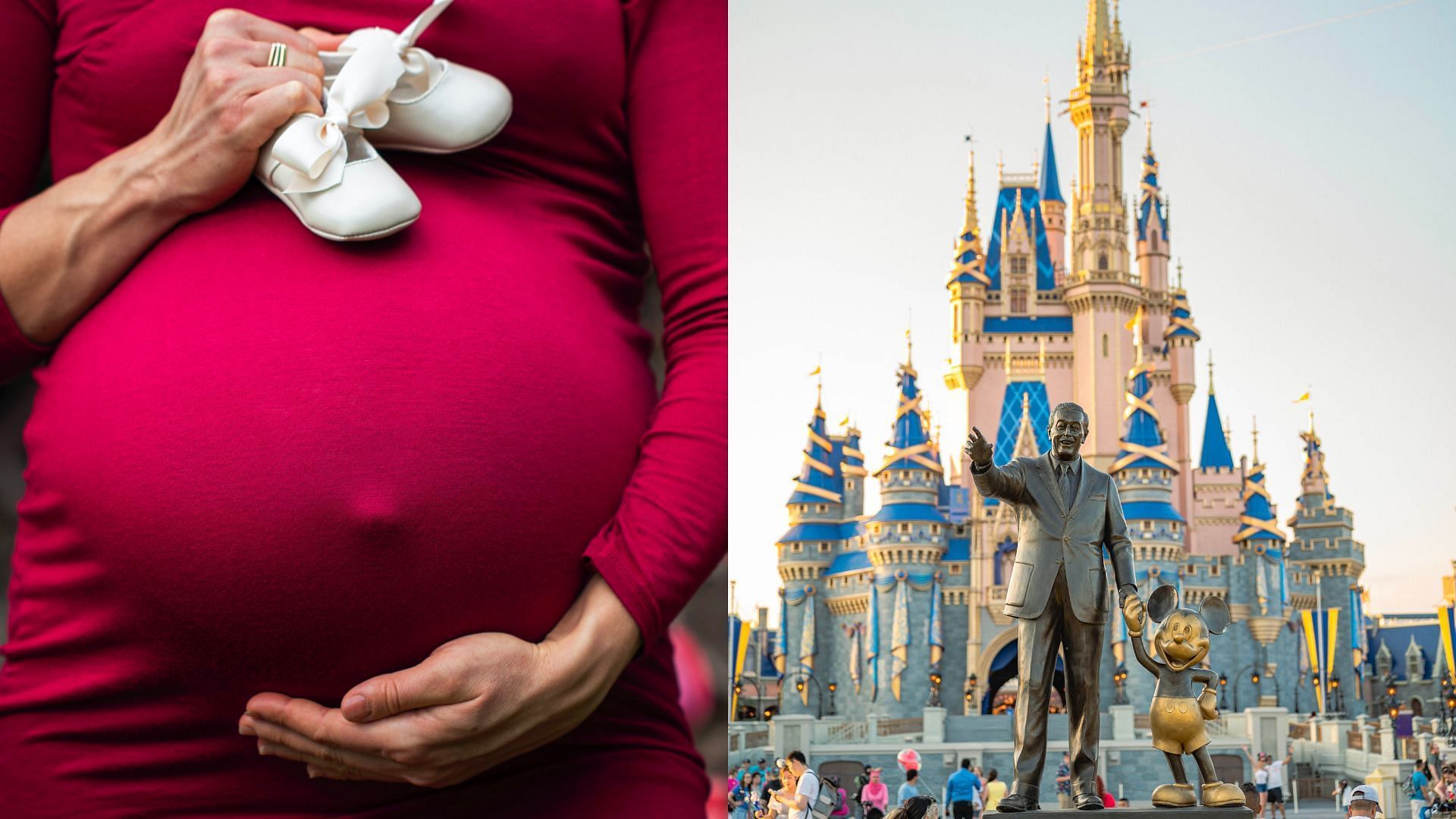 A viral rumor suggests mothers can now give birth at Disney World (Images via Pexels)