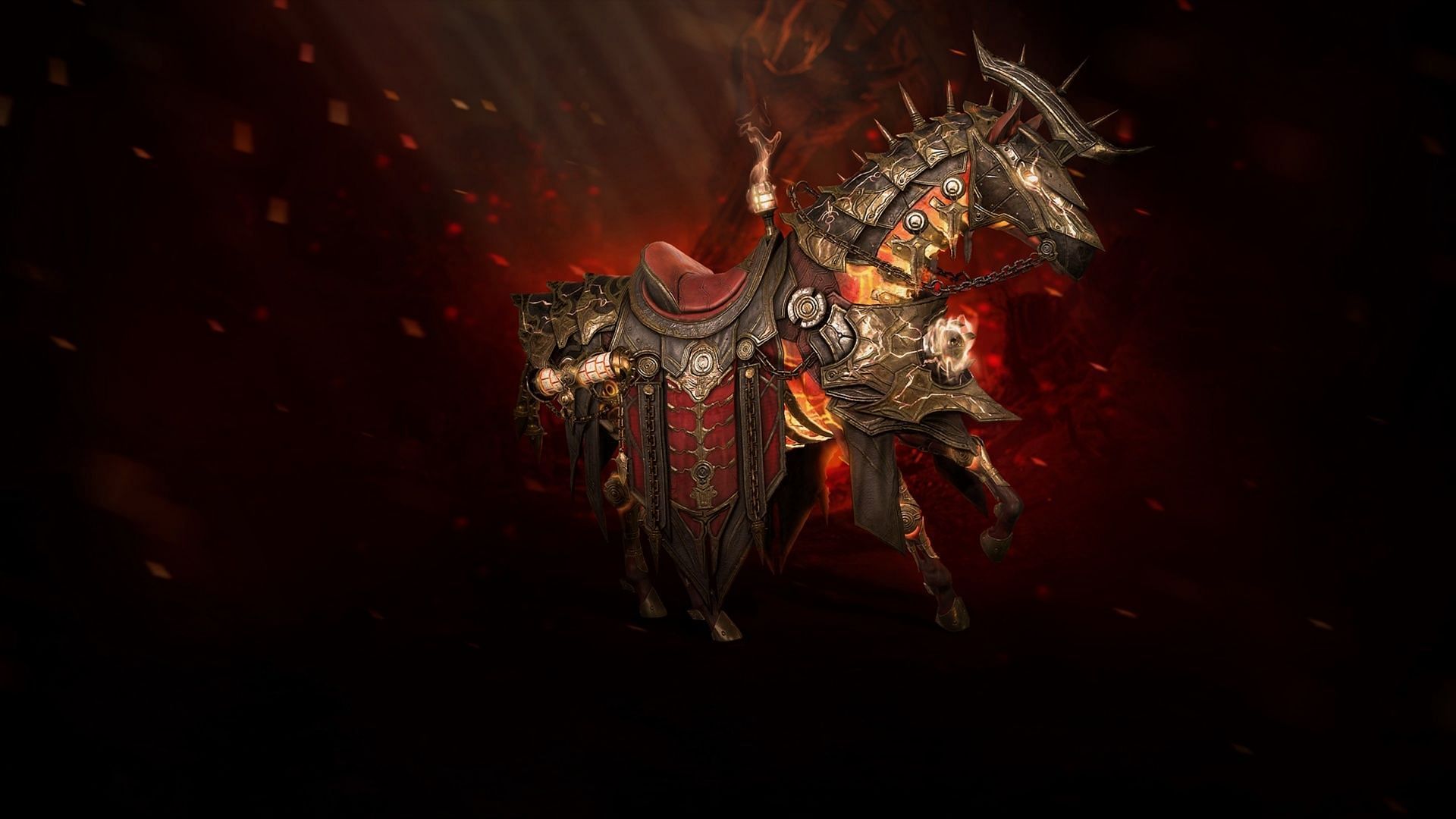 There are some amazing mount armors available this season (Image via Blizzard Entertainment)