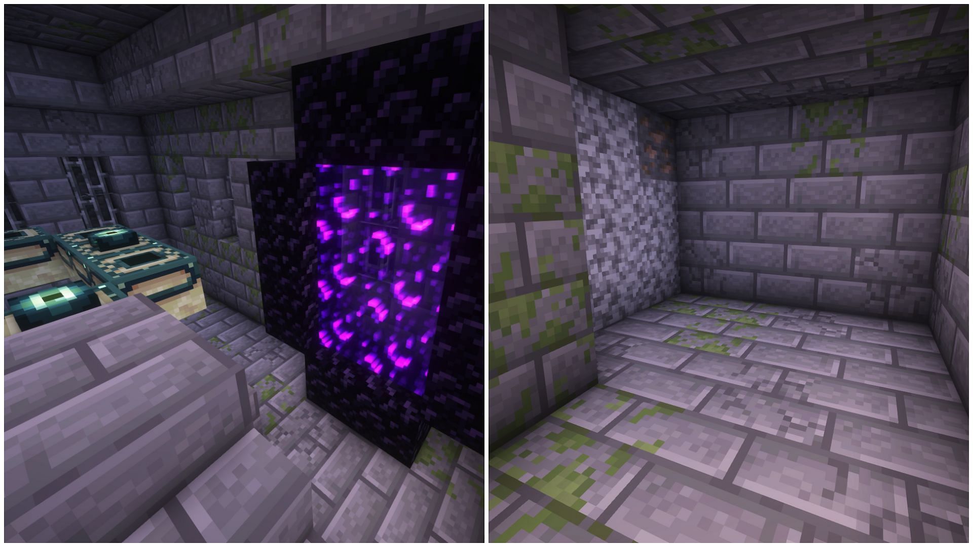 Block off areas to find the end portal room and create a nether portal connection once found. (Image via Mojang)