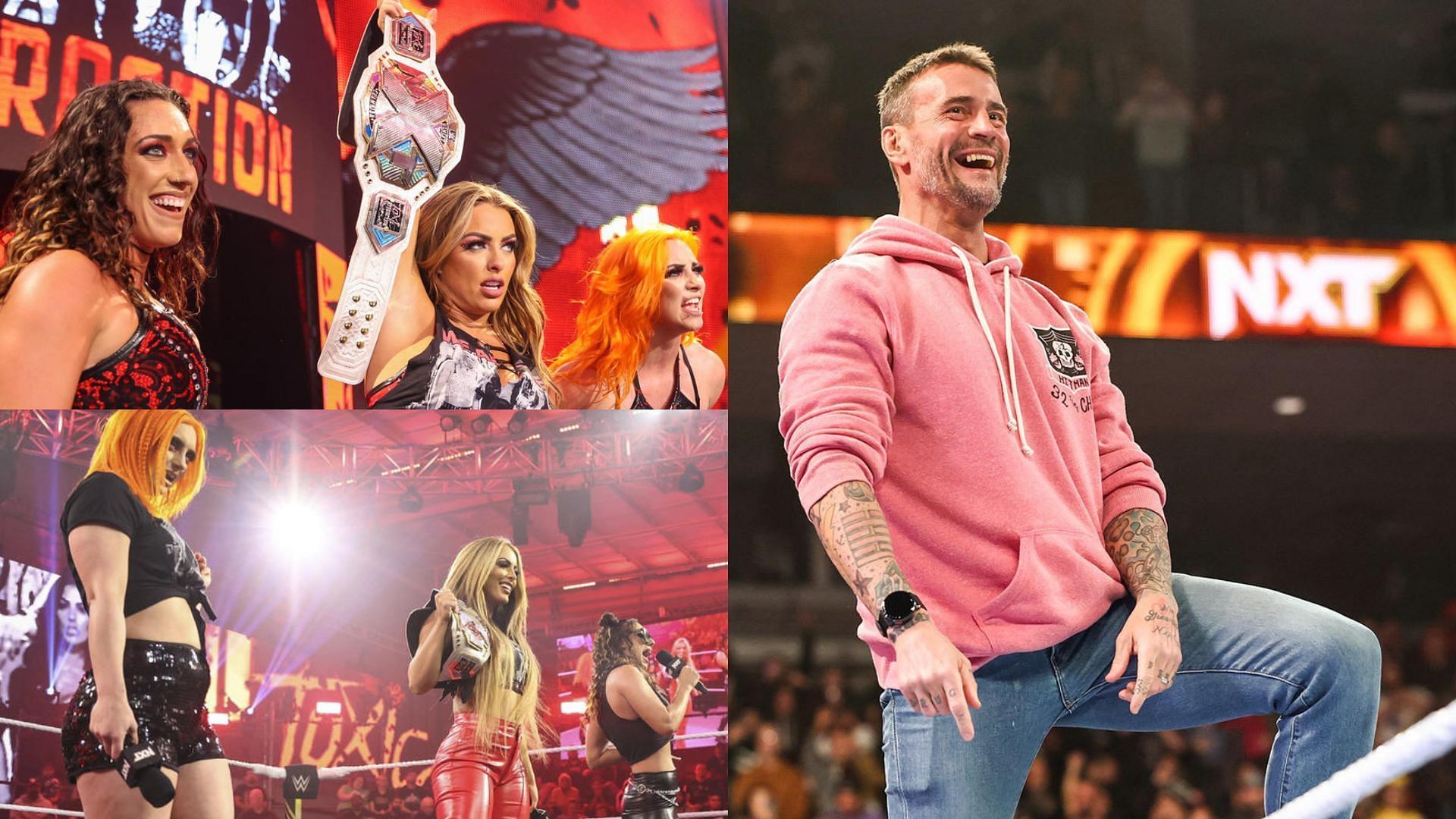 CM Punk was seen alongside several NXT Superstars
