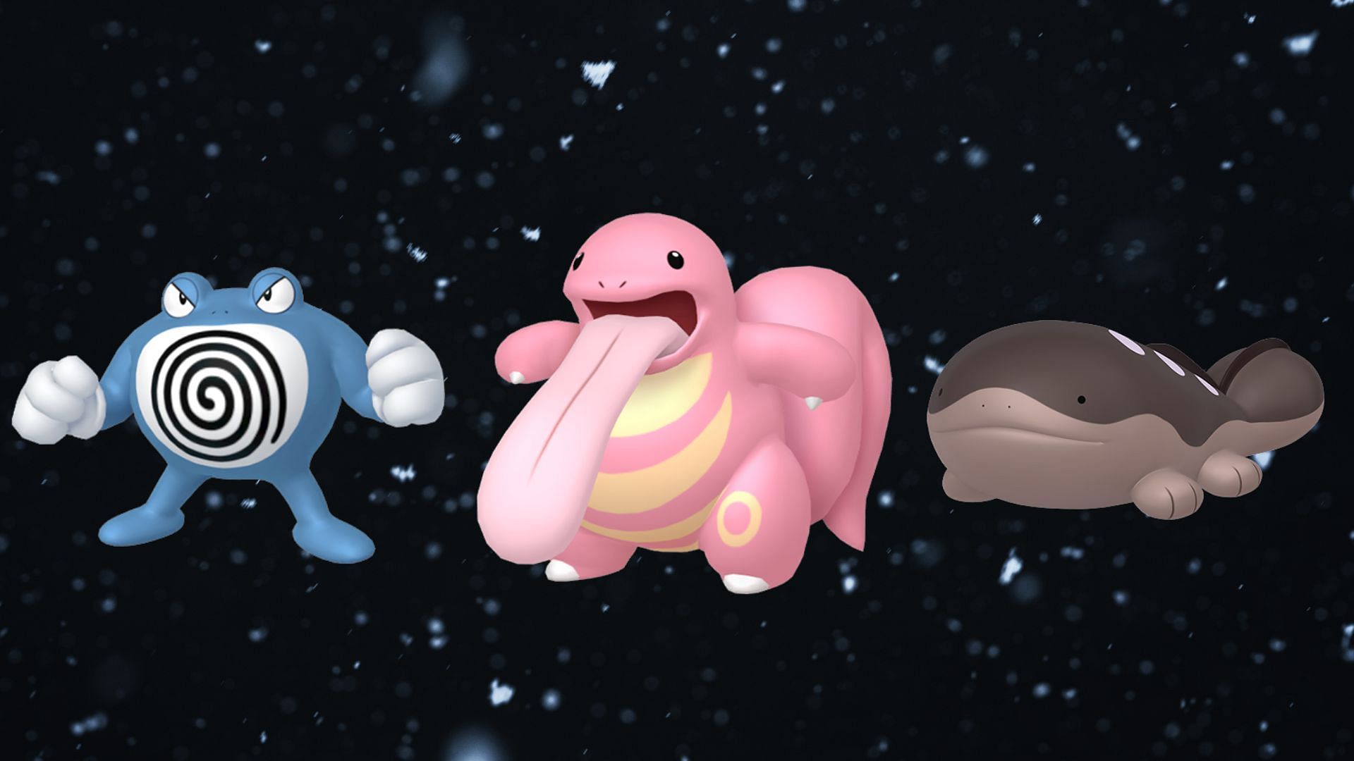 Poliwrath, Lickitung, and Clodsire (Image via TPC)